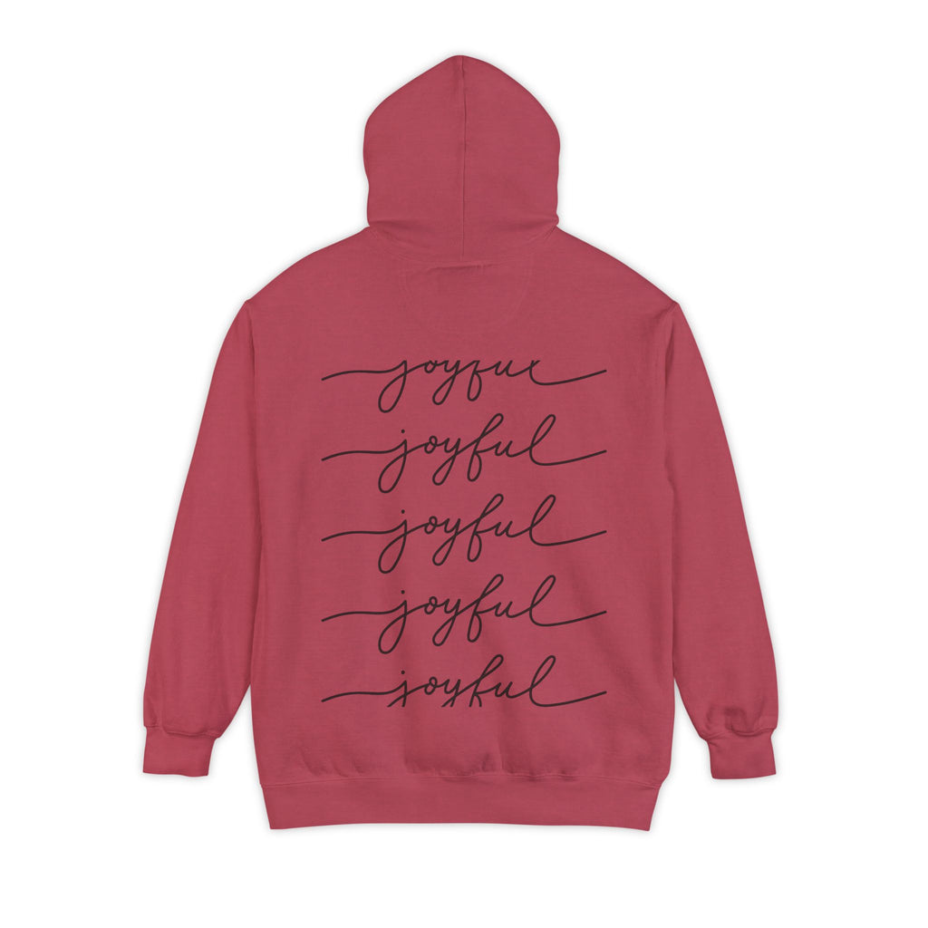 Deer in Glasses Hoodie — Hipster Stag Graphic Pullover (Joyful Script Back)