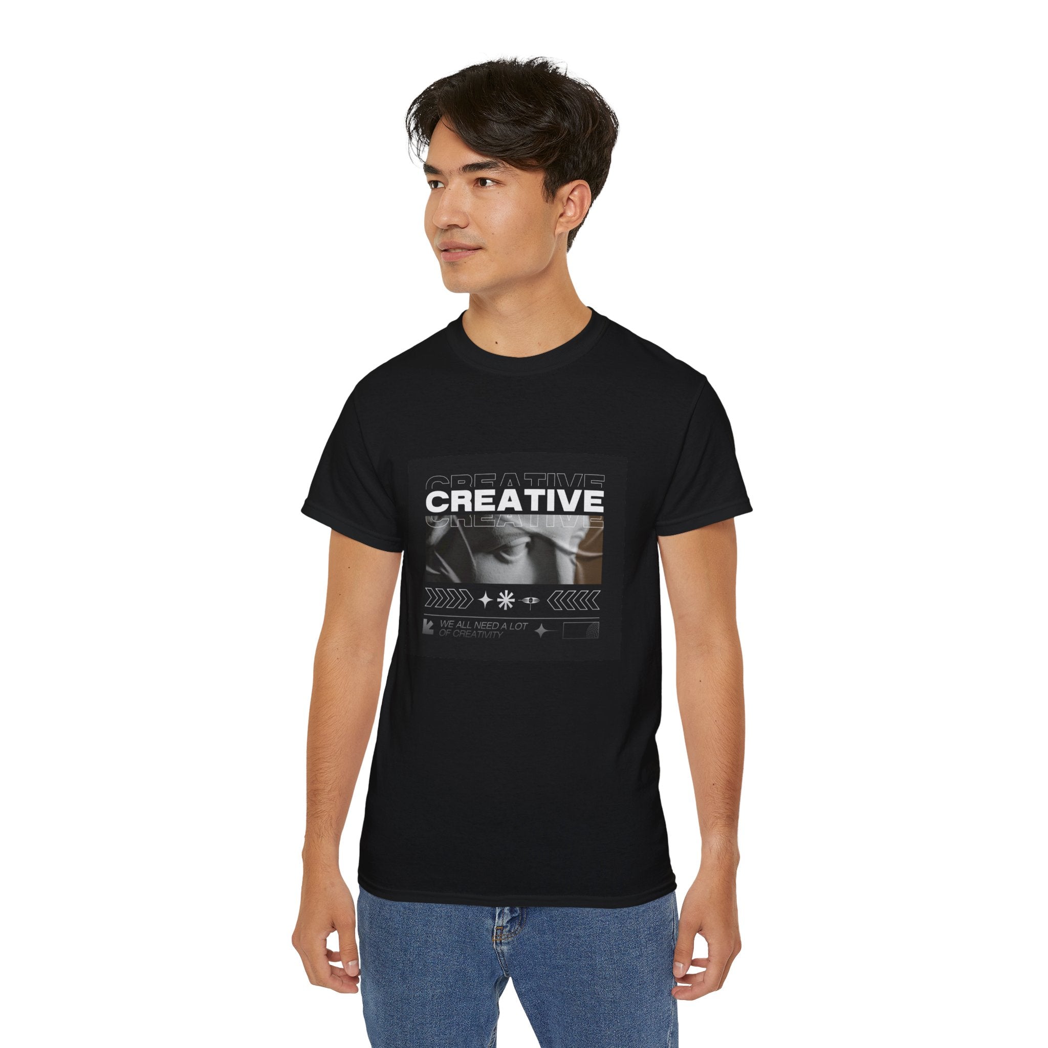 Creative Vintage Photo Tee — "CREATIVE" Graphic T-Shirt