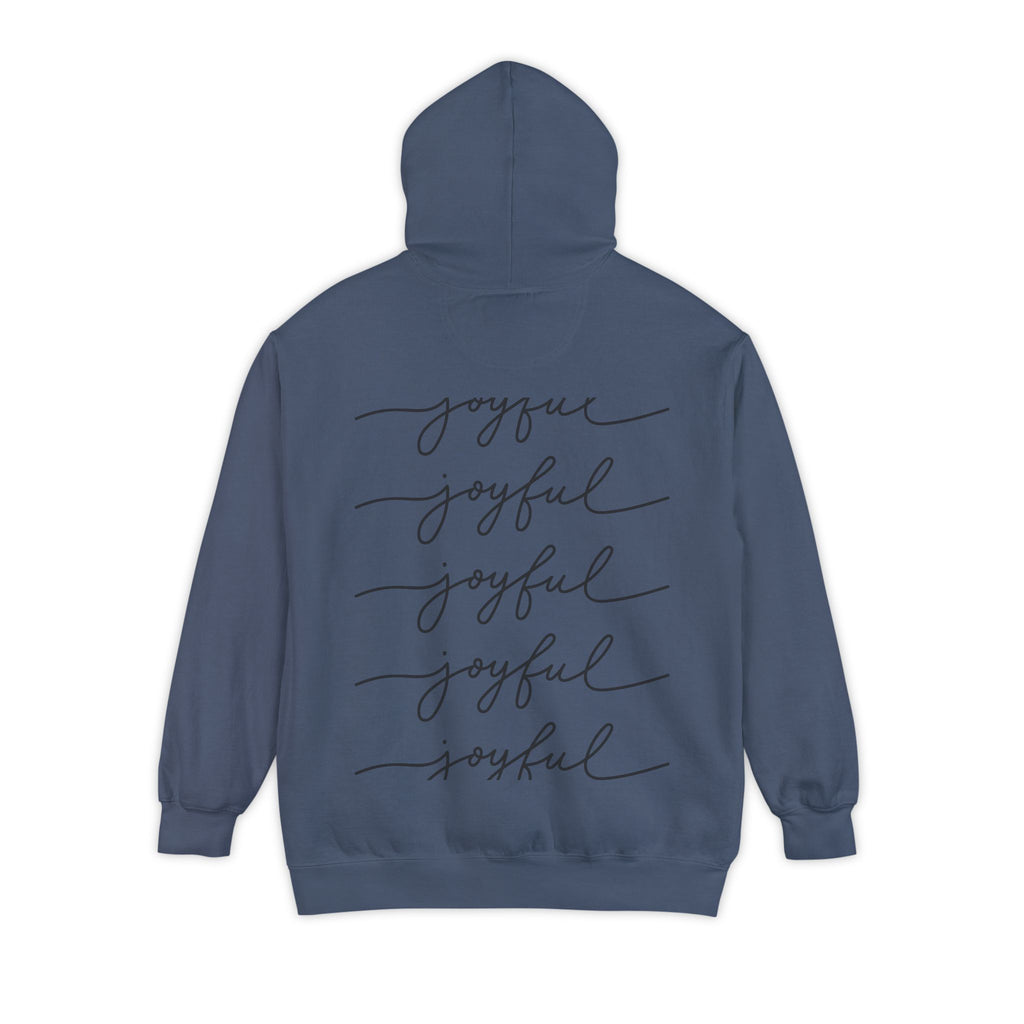 Deer in Glasses Hoodie — Hipster Stag Graphic Pullover (Joyful Script Back)