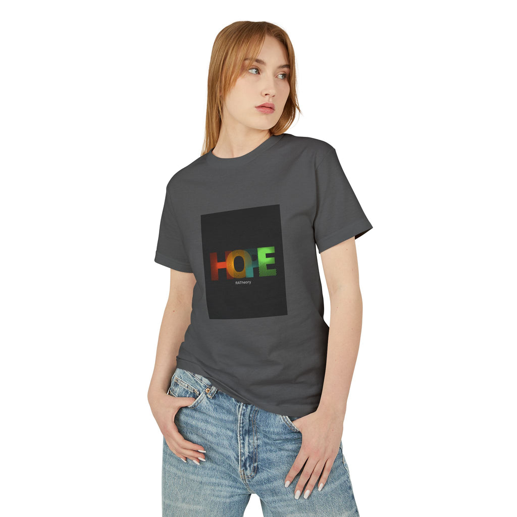 Hope Gradient Tee — Colorful HOPE Graphic Cotton T-Shirt
