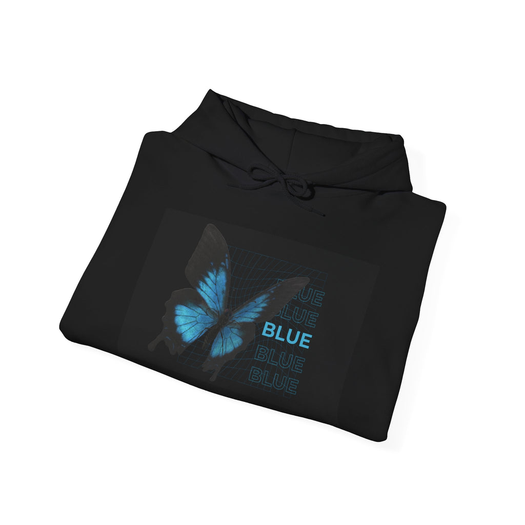 Blue Butterfly Hoodie - "Blue Is Beautiful" Graphic Pullover