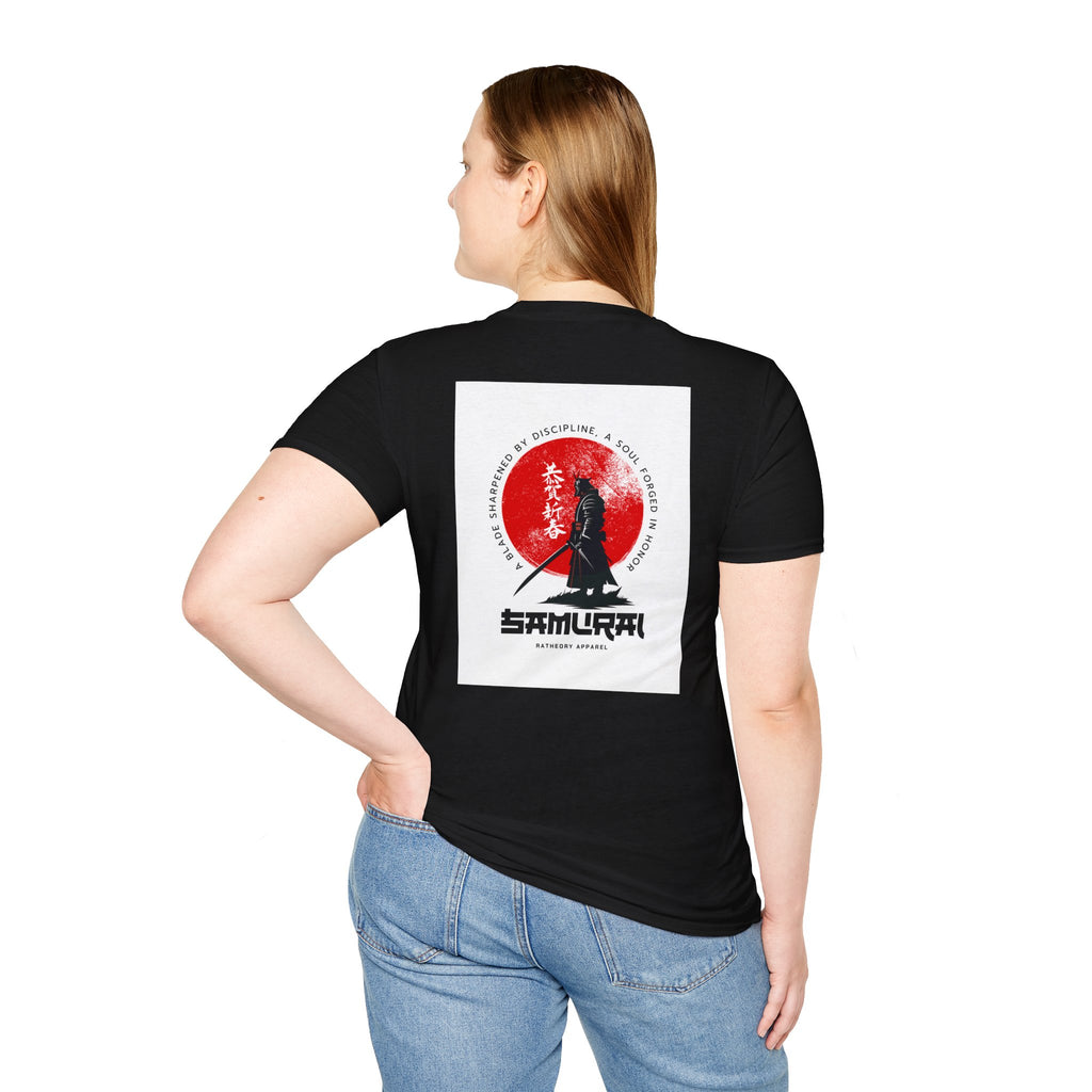 Samurai Graphic T-Shirt - Red Sun Warrior Design