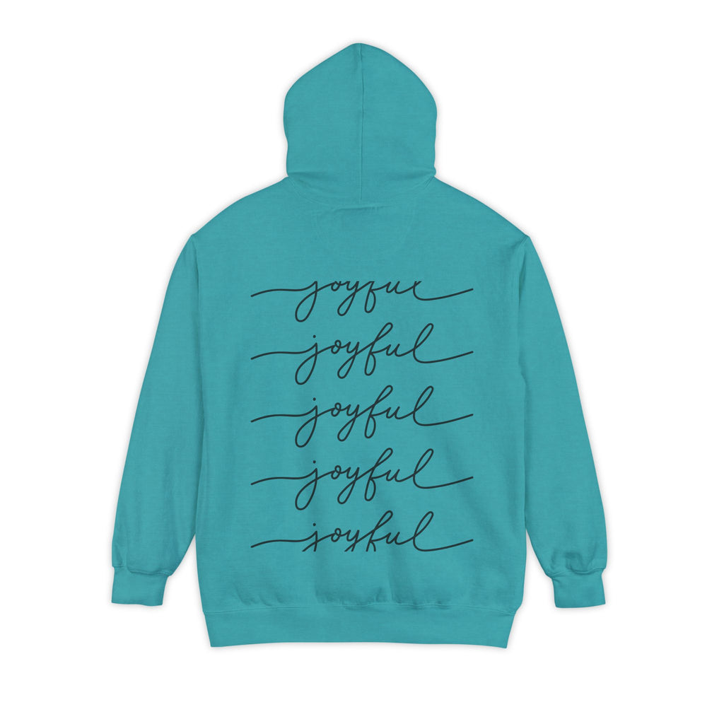 Deer in Glasses Hoodie — Hipster Stag Graphic Pullover (Joyful Script Back)