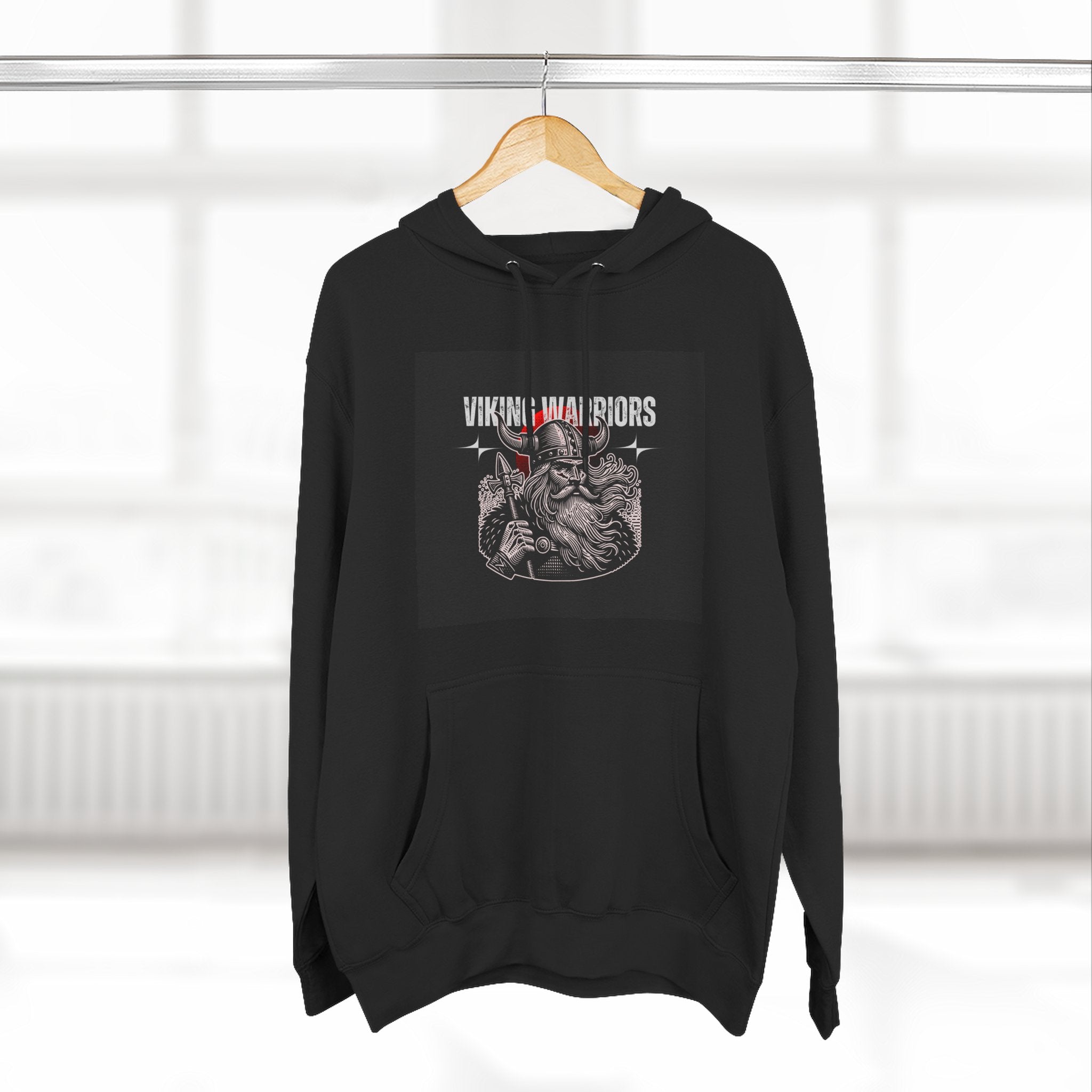 Viking Warriors Graphic Hoodie — Norse Axe Raider Sweatshirt
