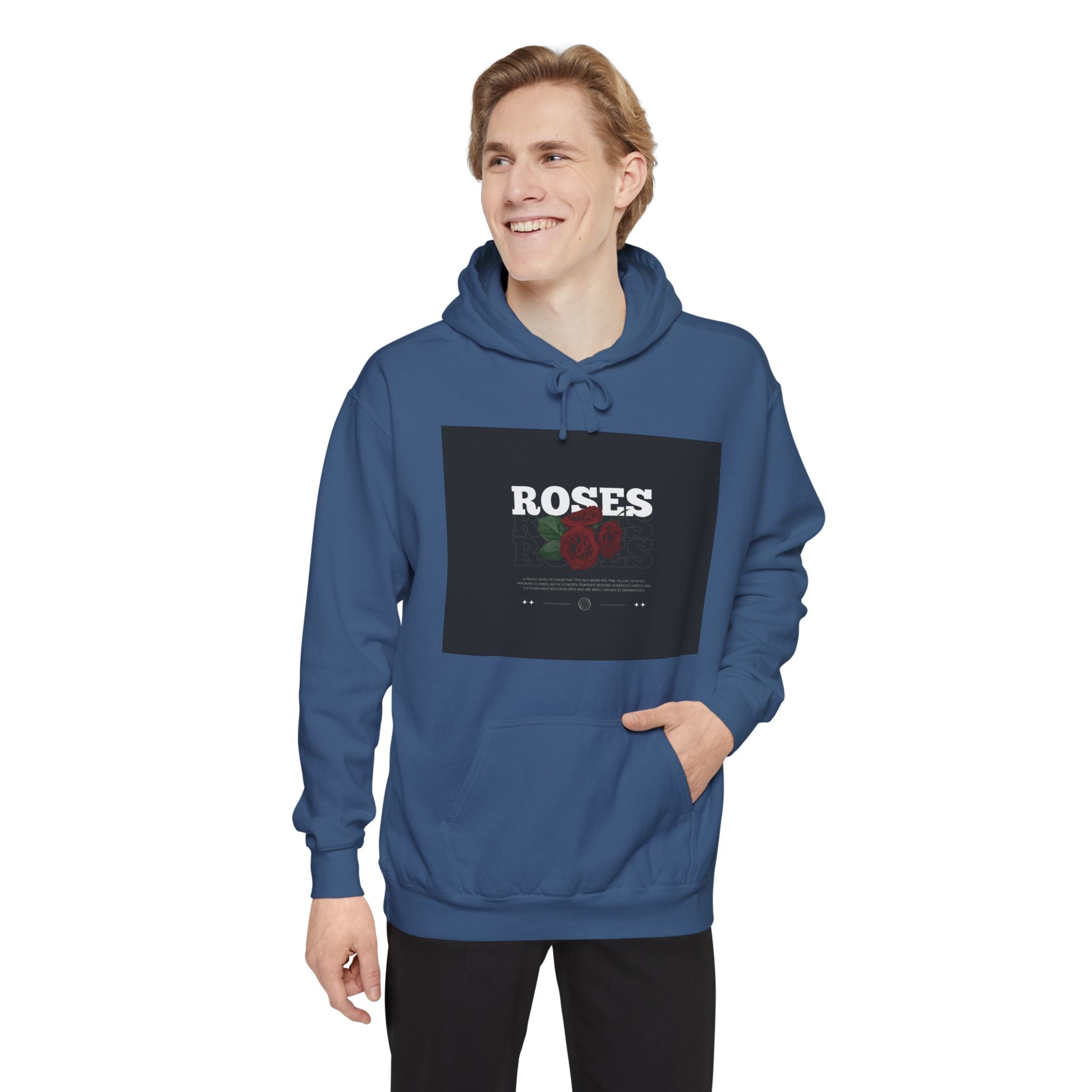 Roses Graphic Hoodie — Vintage Rose Music Tee Style