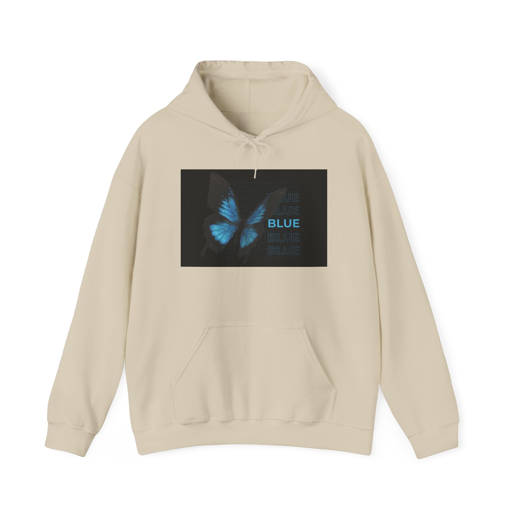 Blue Butterfly Hoodie - "Blue Is Beautiful" Graphic Pullover