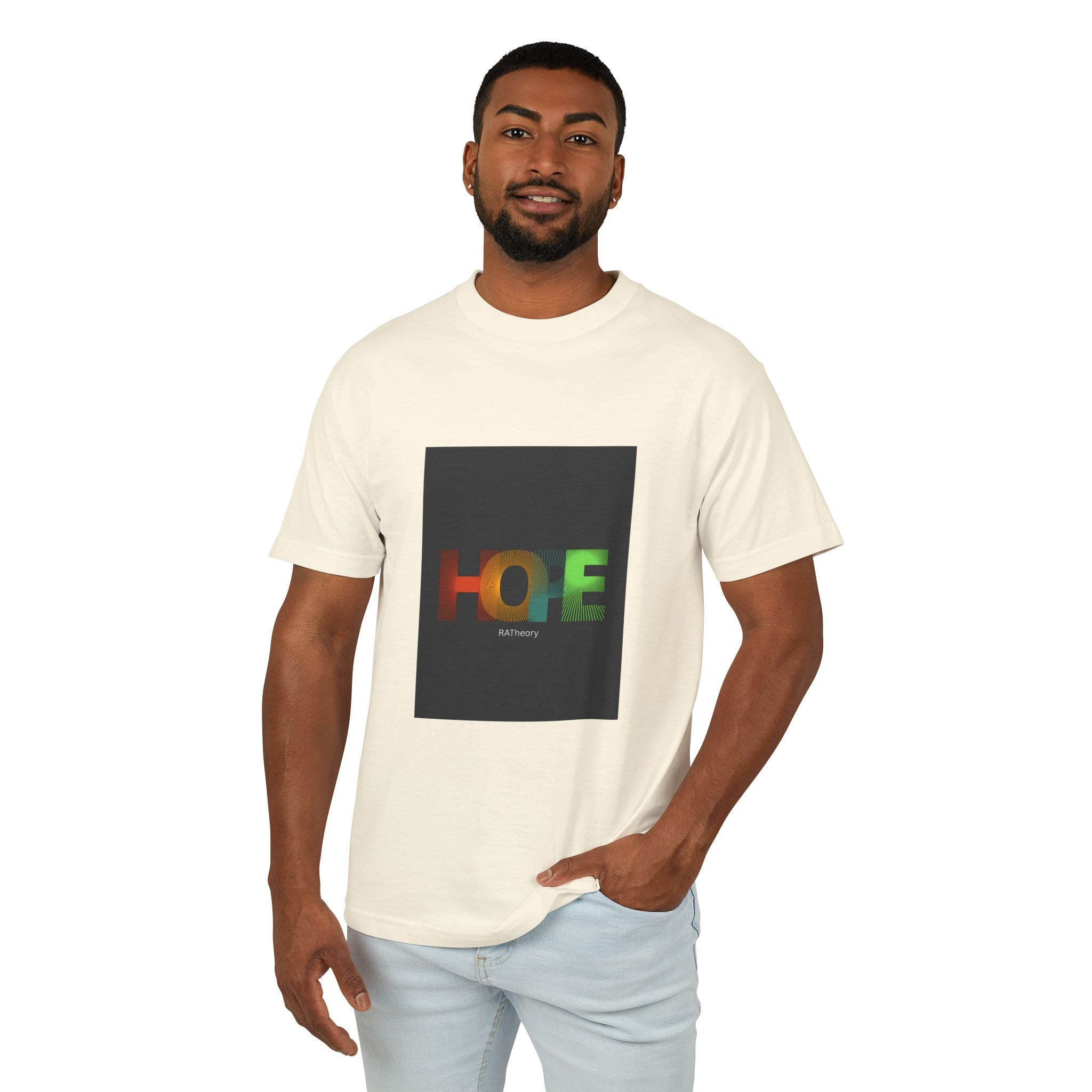 Hope Gradient Tee — Colorful HOPE Graphic Cotton T-Shirt