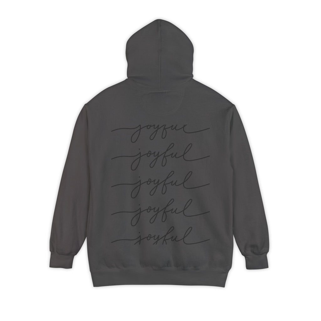 Deer in Glasses Hoodie — Hipster Stag Graphic Pullover (Joyful Script Back)