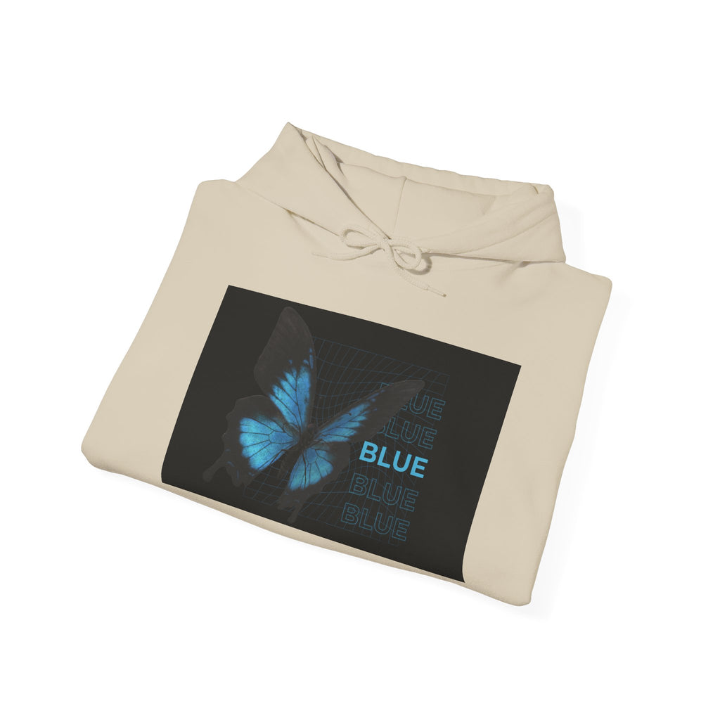 Blue Butterfly Hoodie - "Blue Is Beautiful" Graphic Pullover