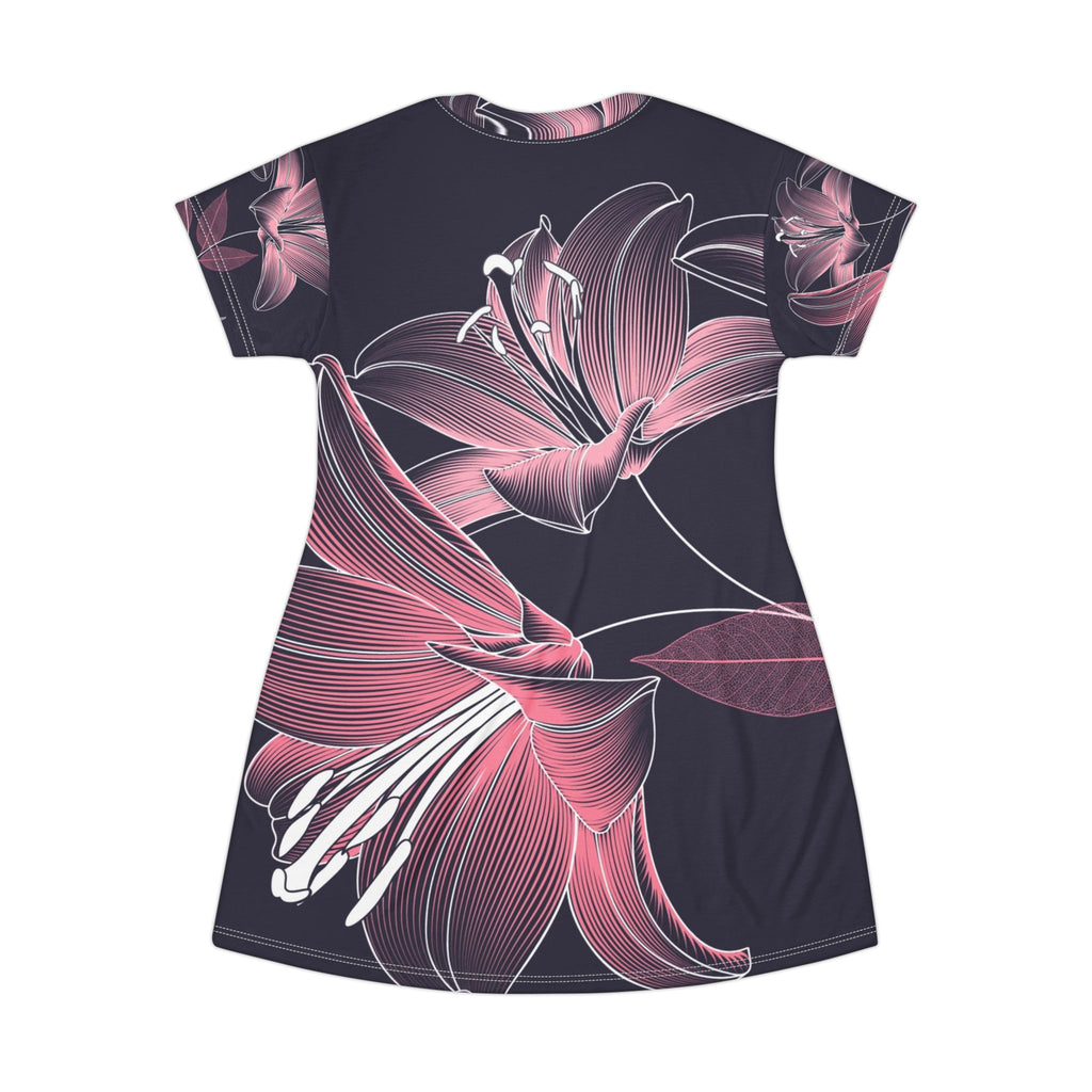 Butterfly Watercolor T-Shirt Dress — Floral Spring AOP