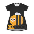 Bee Cool T-Shirt Dress — Cute Cartoon Bumblebee Graphic Dress