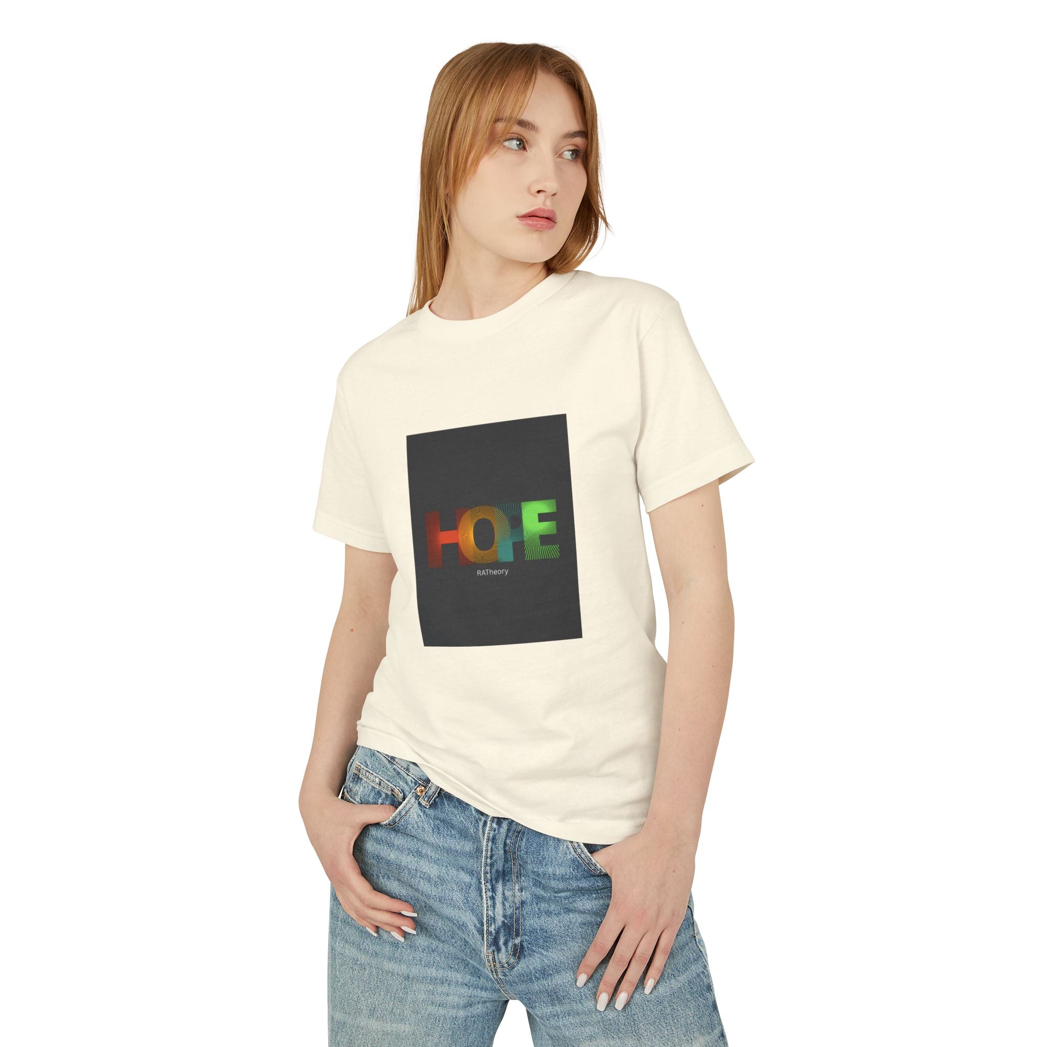 Hope Gradient Tee — Colorful HOPE Graphic Cotton T-Shirt