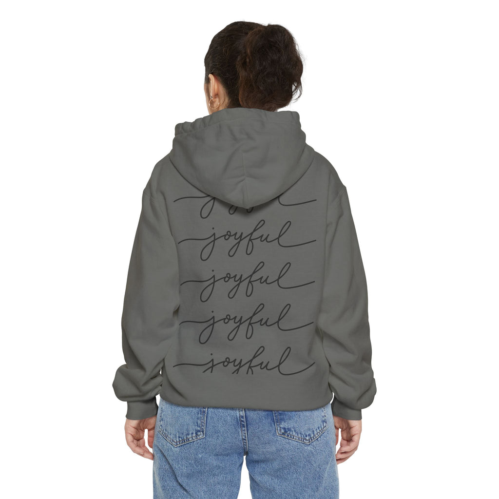 Deer in Glasses Hoodie — Hipster Stag Graphic Pullover (Joyful Script Back)