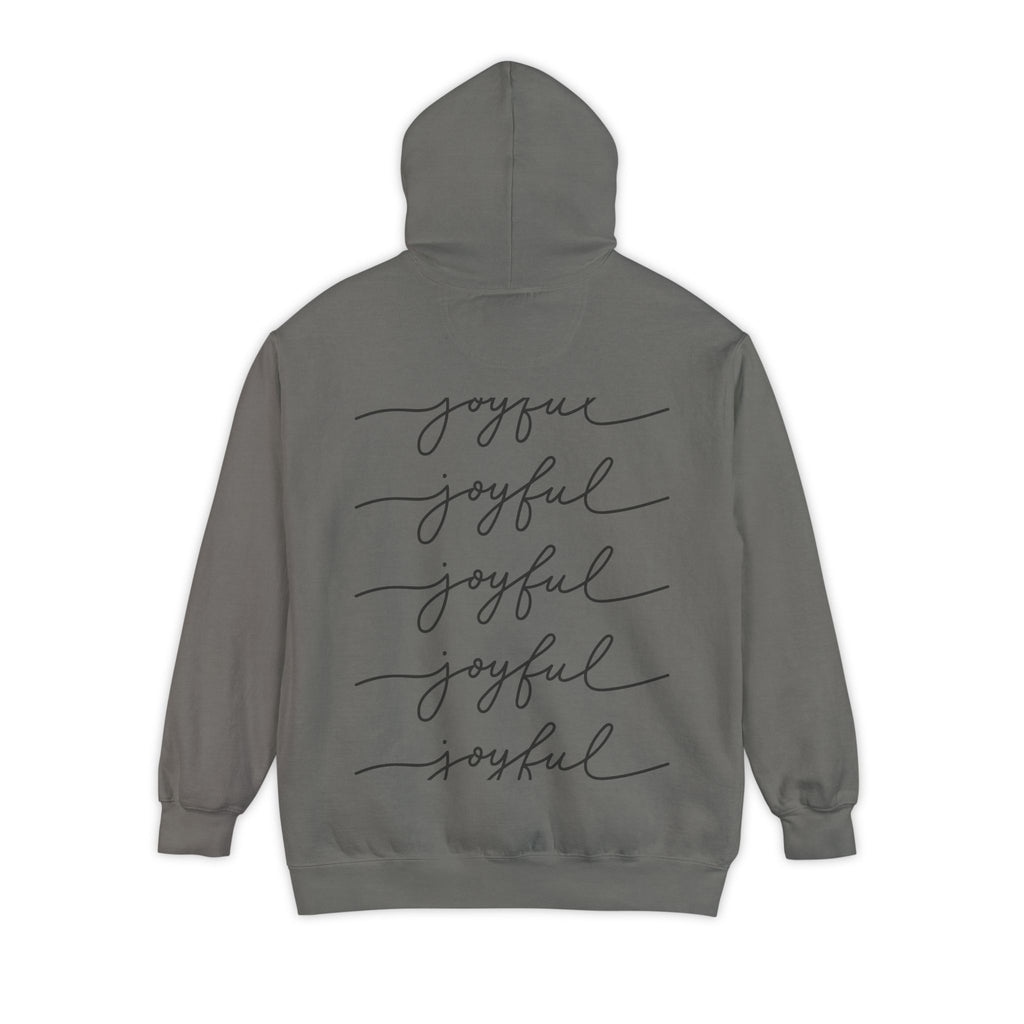 Deer in Glasses Hoodie — Hipster Stag Graphic Pullover (Joyful Script Back)