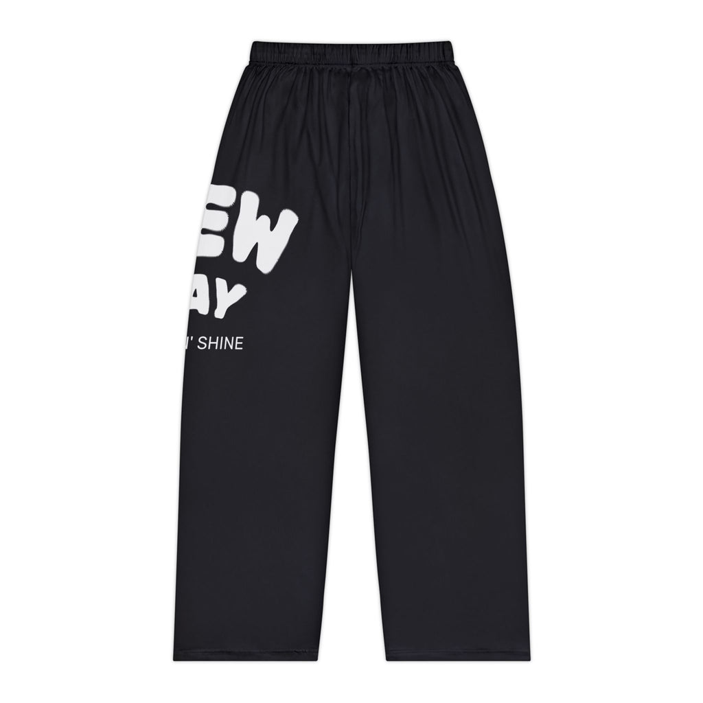 Rise & Shine 'New Day' Women's Pajama Pants — Cozy Black Lounge Sleepwear