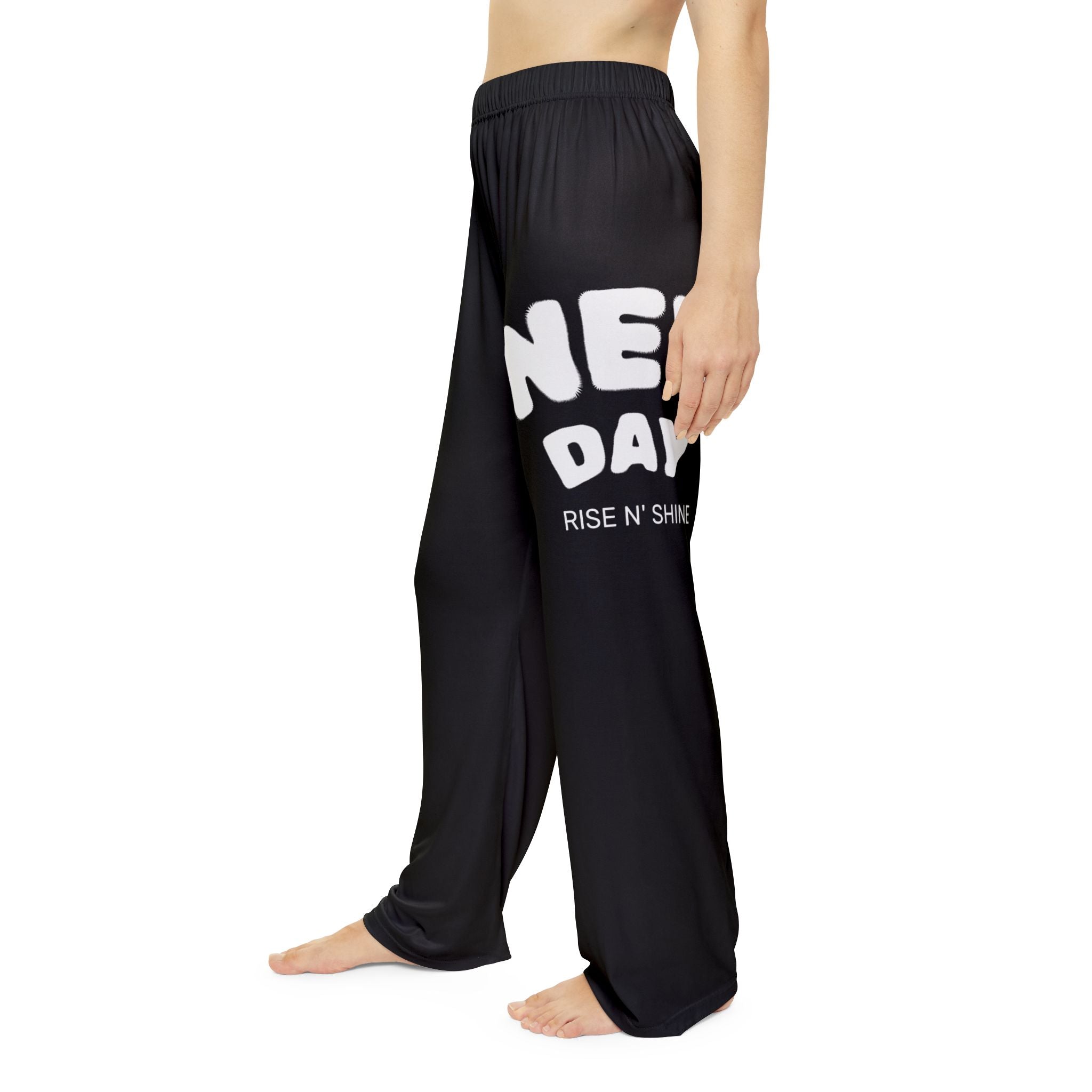 Rise & Shine 'New Day' Women's Pajama Pants — Cozy Black Lounge Sleepwear