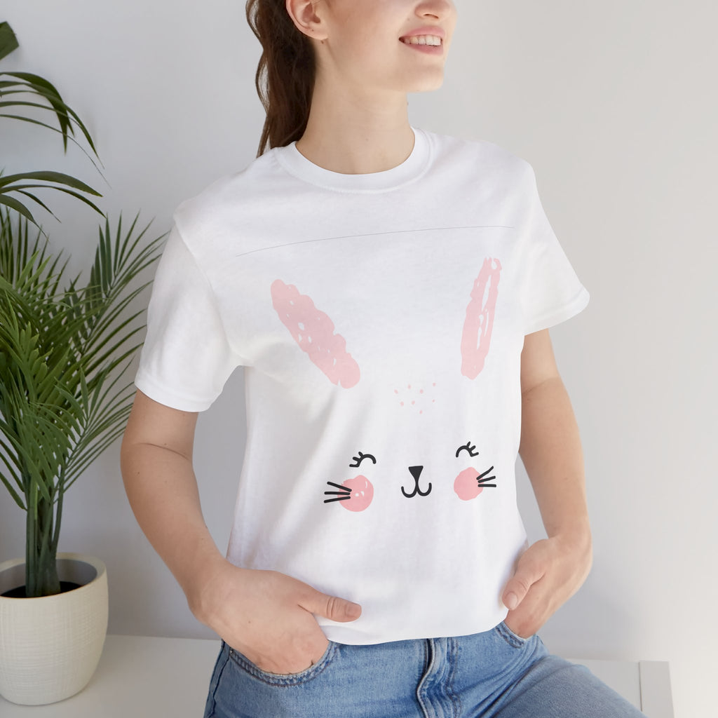 Cute Bunny Face Tee — Kawaii Easter Rabbit T-Shirt
