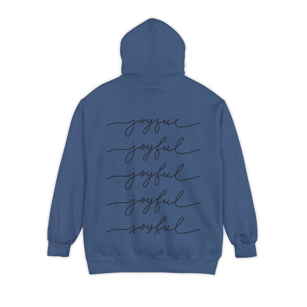 Deer in Glasses Hoodie — Hipster Stag Graphic Pullover (Joyful Script Back)