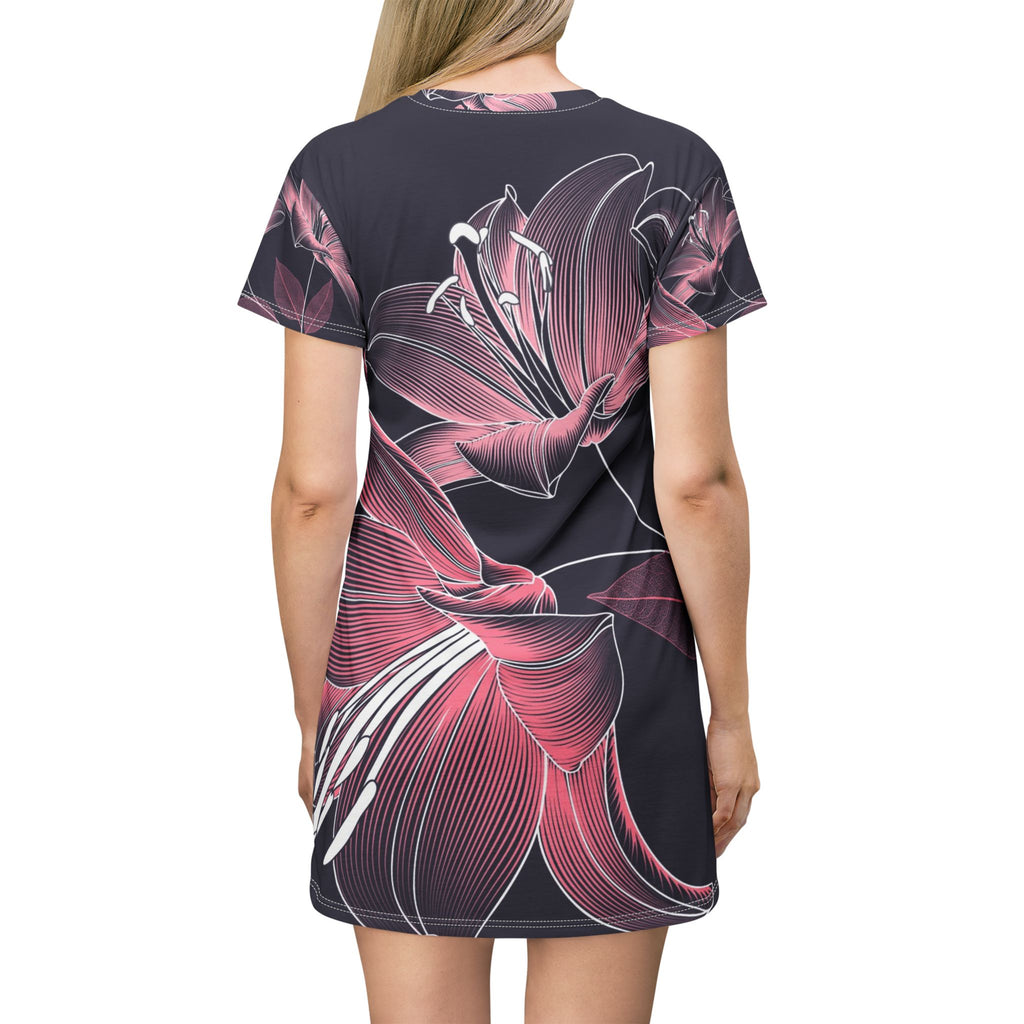 Butterfly Watercolor T-Shirt Dress — Floral Spring AOP