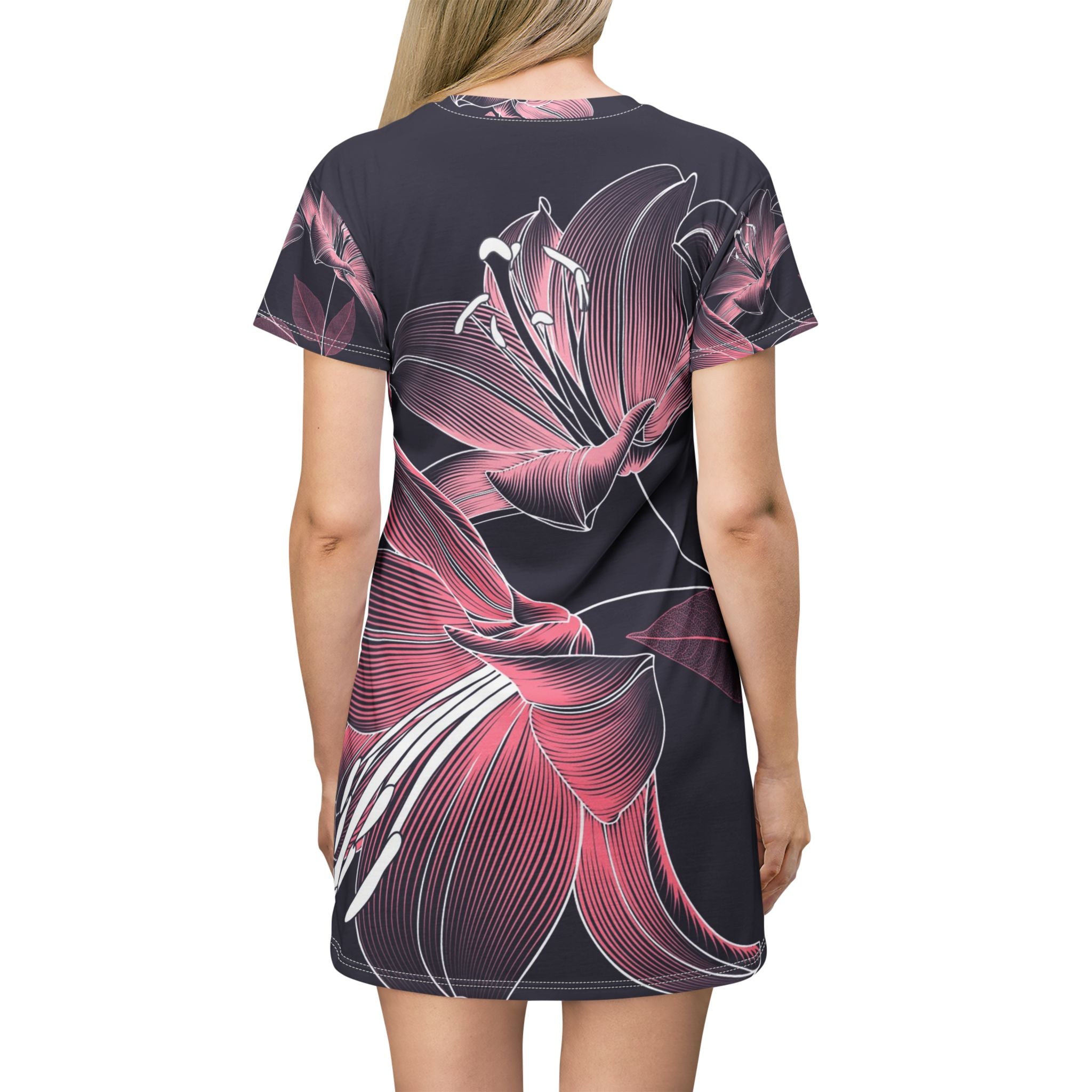 Butterfly Watercolor T-Shirt Dress — Floral Spring AOP