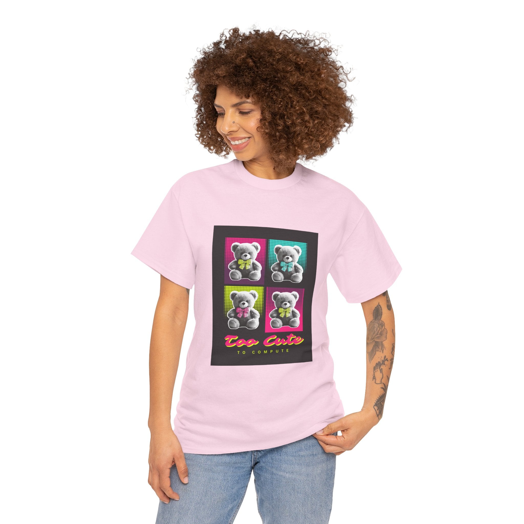 Teddy Bear Tee — "Too Cute" Pop Art Graphic T-Shirt