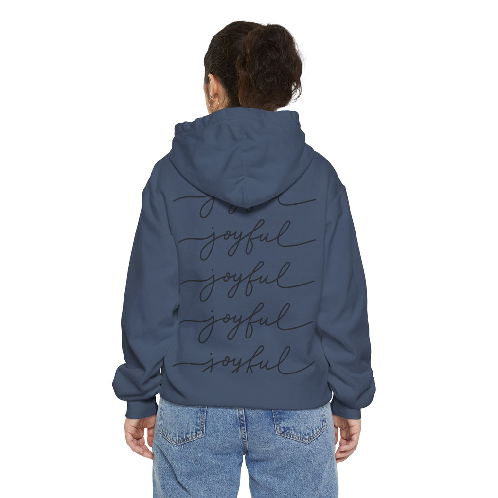 Deer in Glasses Hoodie — Hipster Stag Graphic Pullover (Joyful Script Back)