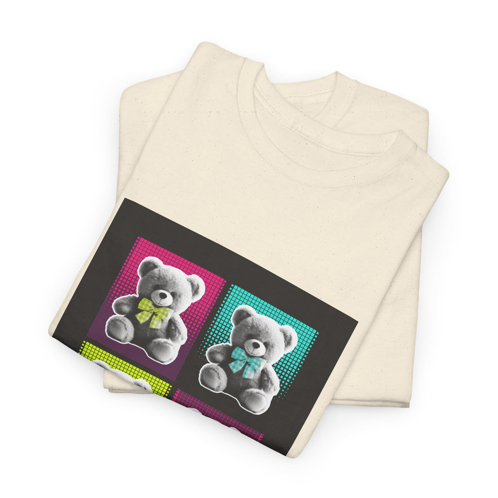 Teddy Bear Tee — "Too Cute" Pop Art Graphic T-Shirt
