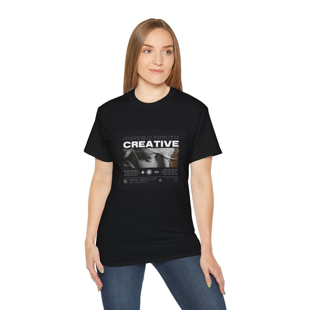 Creative Vintage Photo Tee — "CREATIVE" Graphic T-Shirt