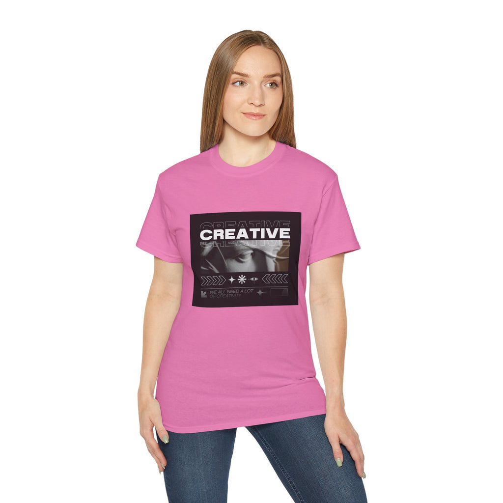 Creative Vintage Photo Tee — "CREATIVE" Graphic T-Shirt