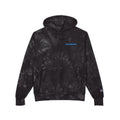 Tie-Dye Embroidered Hoodie — Black Swirl Champion Style
