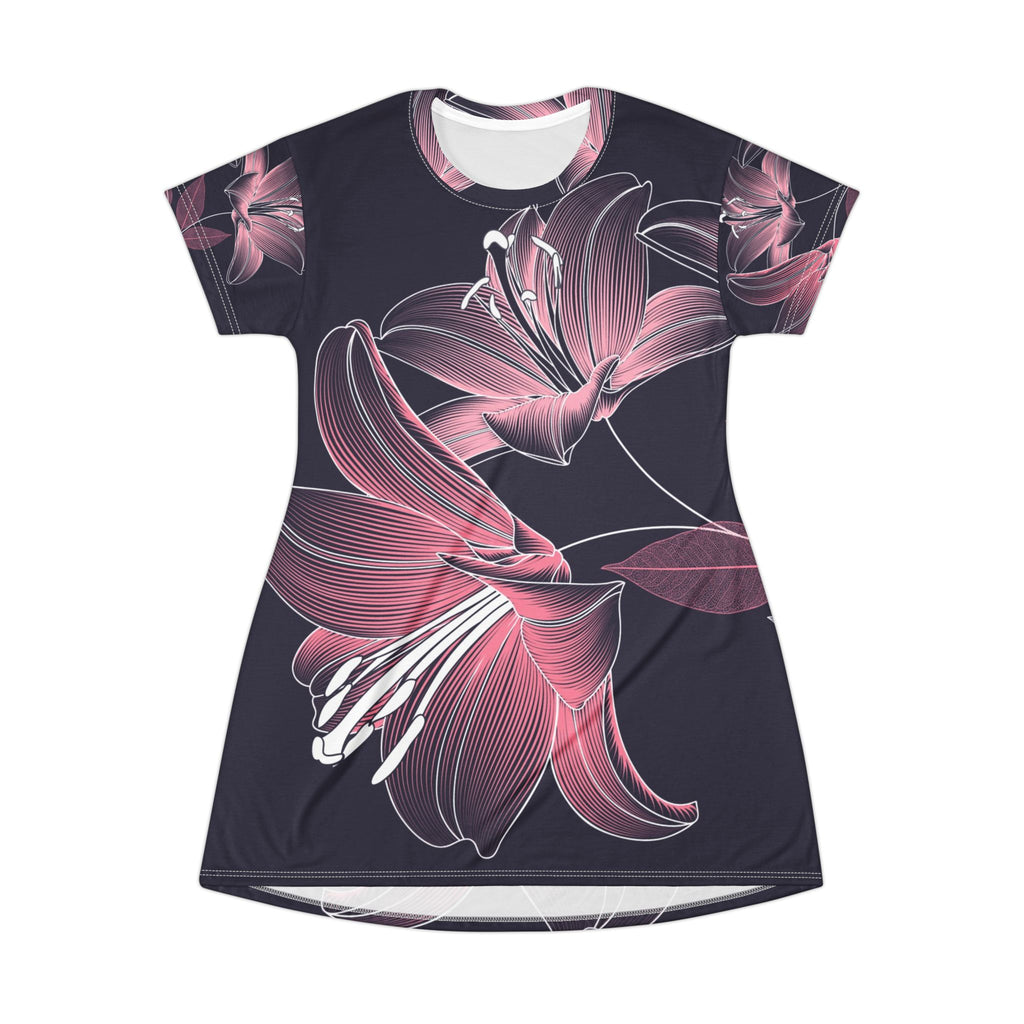 Butterfly Watercolor T-Shirt Dress — Floral Spring AOP