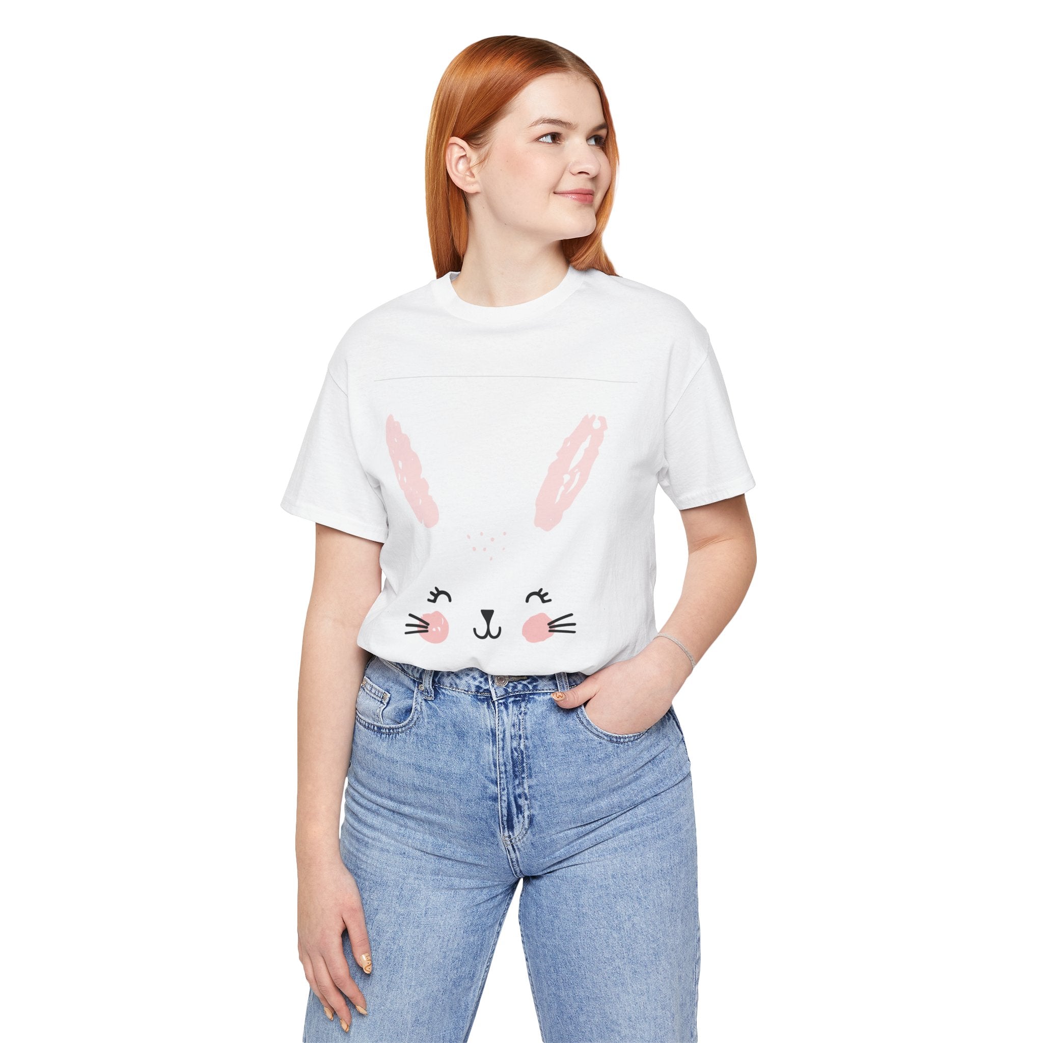 Cute Bunny Face Tee — Kawaii Easter Rabbit T-Shirt
