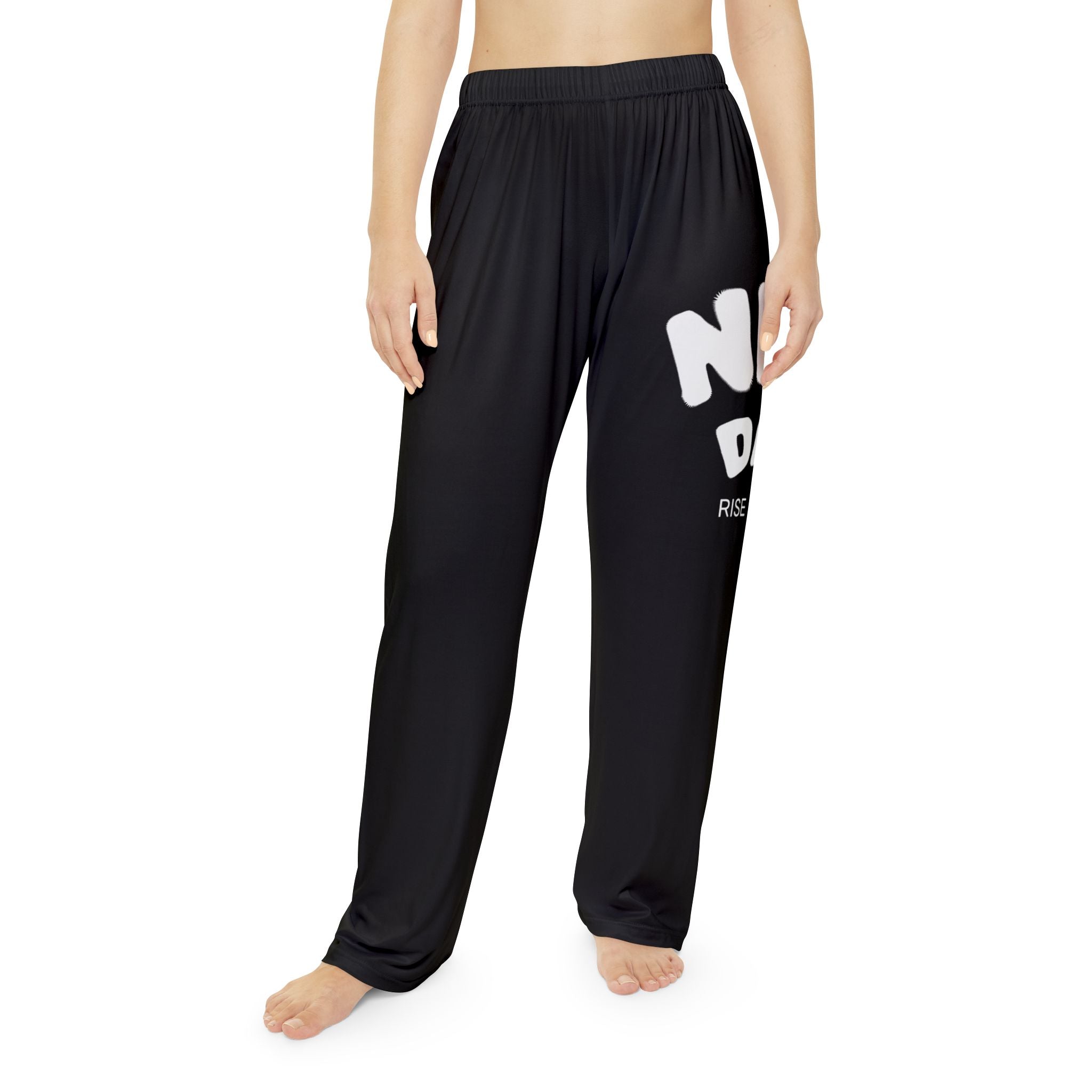 Rise & Shine 'New Day' Women's Pajama Pants — Cozy Black Lounge Sleepwear